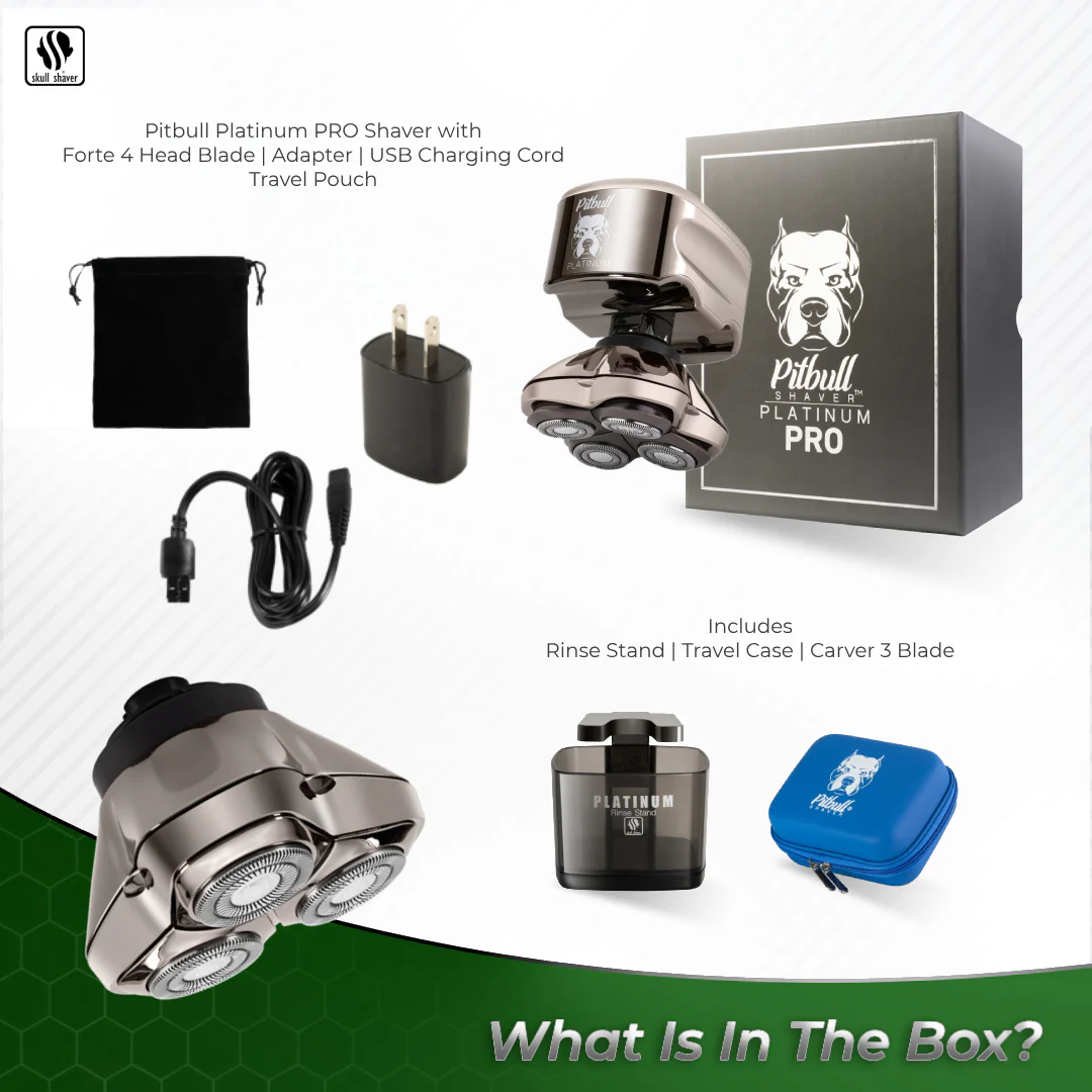 Pitbull Platinum PRO Head & Face Shaver With Bonus Blade - Image 3