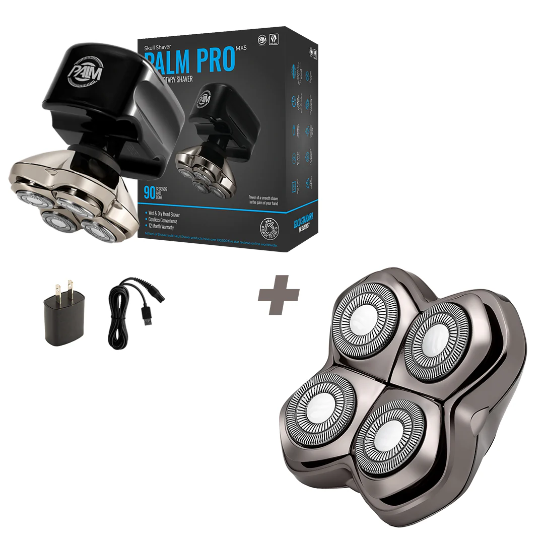 Palm MX5 Head & Face Shaver | 2025 Version | Upgraded with PRO 4-Head Blade - Image 7